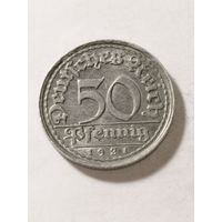 Германия 50 пфенинг 1921 F