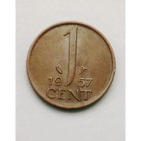 1 цент 1957 года Нидерланды, отличный!