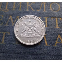 25 центов 1983 Тринидад и Тобаго Без отметки монетного двора #01 XF