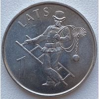 Латвия 1 лат 2008 г. Трубочист