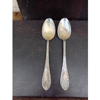 "Ложки столовые" 2 шт,мельхиор, "платиноприбор "ретро-ссср!