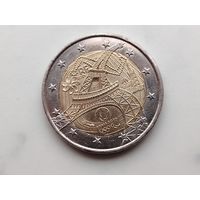2 евро 2024 Франция Эйфелева башня