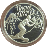 10 злотых 1998 года MW RK "XVIII зимние Олимпийские игры - Нагано 1998"