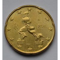 Италия 20 евроцентов 2020 г.