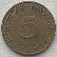 Германия 5 пфеннигов 1970 г. D