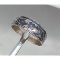 Серебрянное кольцо 875 пробы.