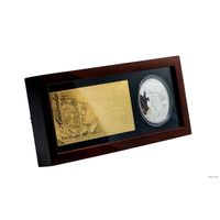 RARE Австралия  8 долларов 2014г. "150 летие Эндрю Бартон Патерсон". Монета в капсуле; деревянном подарочном футляре; номерной сертификат; коробка. СЕРЕБРО 155,673гр.(5 oz).