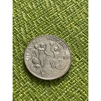 Ватикан 100 лир 1994 г ( KM# 255 Христианство и солидарность )