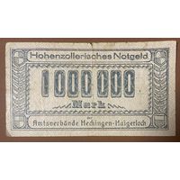 Банкнота 1 миллион марок 1923 год. Хехинген-Хайгерлох. Веймарская республика.