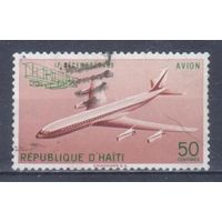 [482] Гаити 1960. Авиация.Самолет. Гашеная марка. 2