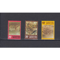 Наскальные рисунки. Нидерландские Антиллы. 1977. 3 марки. Michel N 326-328 (5,0 е)