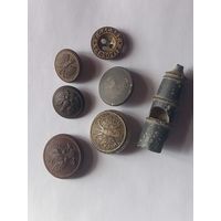 Пуговицы разные + свисток из цинка , с 1 рубля, без мц
