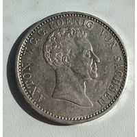 1 талер 1828 Саксония - редкий! Остатки блеска!