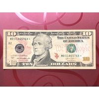 10 долларов США 2013 со звездой, (B) New York