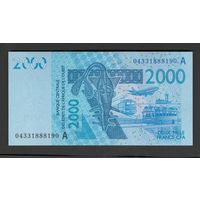 Западно-африканские штаты Кот-д'Ивуар 2000 франков 2003 года. Буква А. Тип Р-116Aa. Состояние UNC!