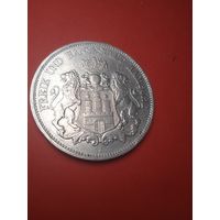 5 марки 1898 Германия. Гамбург. Серебро. С рубля. (15) Восхитительные.