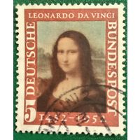 ФРГ 1952. Живопись Леонардо Да Винчи. Мона Лиза