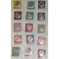 Набор значков Республик СССР  лот не разбивается