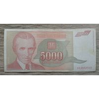 Werty71 Югославия 5000 динар 1993 банкнота
