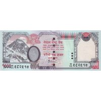 Непал 1000 рупий образца 2005-2010 года UNC p68a из первых выпусков