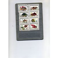 ВЬЕТНАМ, 1976,  Рыбы, серия 8м, гашен