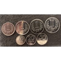 Армения набор 7 монет 1994 10, 20, 50 лум, 1 драм, 3, 5, 10 драмов UNC