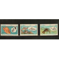 Куба-1990(Мих.3390-3392) , **    , Морская Фауна , Рыбы, Раки (полная серия)