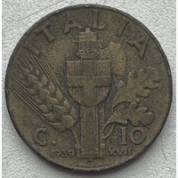 Италия 10 чентезимо 1939 г.