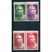Франция - 1945г. - Марианна. Стандартный выпуск - 4 марки - полная серия, MH [Mi 703-706]. #2-Fr-43-A-2
