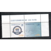 Коста-Рика-2004(Мих.1607-1608) **, Спорт,  футбол, 100-лет ФИФА, (полная серия)(2)