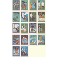 Спичечные этикетки. Сувенирный набор. Малахитовая шкатулка (по мотивам сказов П. П. Бажова) 1988 год