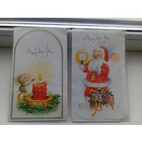 Открытки TEZ С новым годом Happy new year забракованные с тиснением