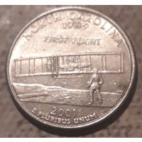 25 центов (квотер) 2001 Р США Северная Каролина
