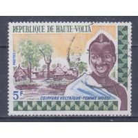 [416] Верхняя Вольта 1973. Культура Африки.Женская прическа. Гашеная марка.