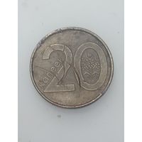 Беларусь 20 копеек 2009 года . Брак .
