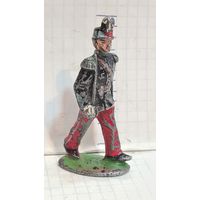 СТАРИННЫЙ СОЛДАТИК АЛЮМИНИЙ ОФИЦЕР САБЛЯ АРМИЯ КАСКА