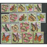 Бурунди. Бабочки Африки. 1968г. Mi#411-26,А432-34.