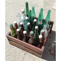 Старые бутылки. 22 шт.