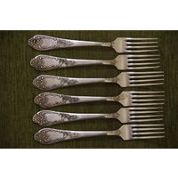 Вилки мельхиоровые  6 шт.  ( 17,5 см ) А 4