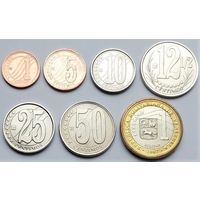 Венесуэла. набор 7 монет 1, 5, 10, 12 1/2, 25, 50 центаво и 1 боливар 2007 года