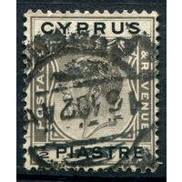 Британские колонии - Кипр - 1924г. - король Георг V, 1/2 Pia - 1 марка - гашёная [Mi 87]. #4-B6-112-A-1