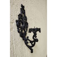 Подсвечник настенный на одну свечу, чугун. Куса, СССР