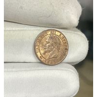1 сантим 1862 K UNC Видео! Много лотов