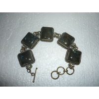 Браслет С Натуральным Лабрадором 70-ые