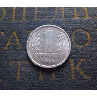 1 пфенниг 1989 (A) Германия ГДР #15 aUNC