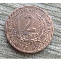 Werty71 Восточные Карибы 2 цента 1955 Карибские острова