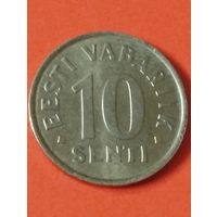 Эстония.  10 центов 2002 год