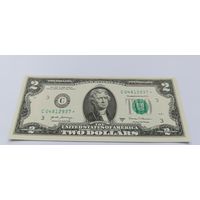 2 доллара США 2017 года, серия замещения С 04812937* из пачки пресс