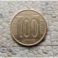 100 динаров 1989 года Югославия. Социалистическая Югославия.