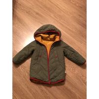 Куртка пальто BOOMI двусторонняя деми для мальчика или унисекс 3-5 лет